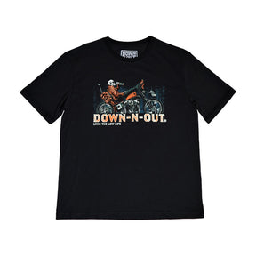 Down N Out Safety Second T Shirt Black T-Shirt Down N Out