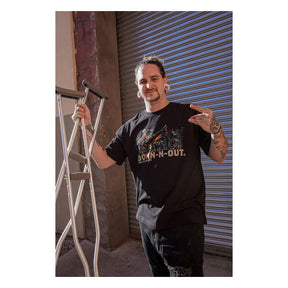 Down N Out Safety Second T Shirt Black T-Shirt Down N Out