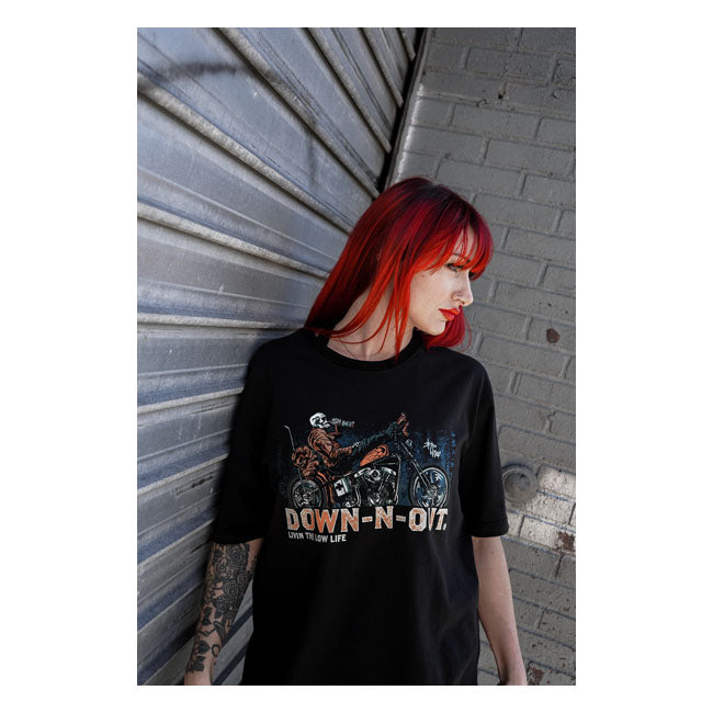 Down N Out Safety Second T Shirt Black T-Shirt Down N Out