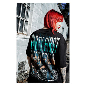 Down N Out Safety Second T Shirt Black T-Shirt Down N Out