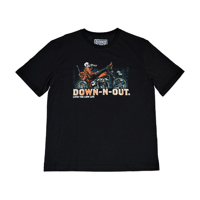 Down N Out Safety Second T Shirt Black T-Shirt Down N Out