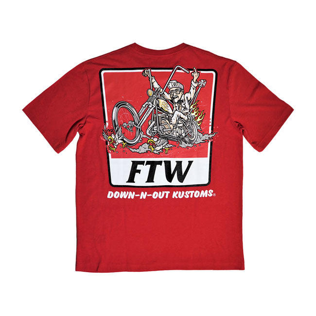 Down N Out Gettin Fried T Shirt Red T-Shirt Down N Out