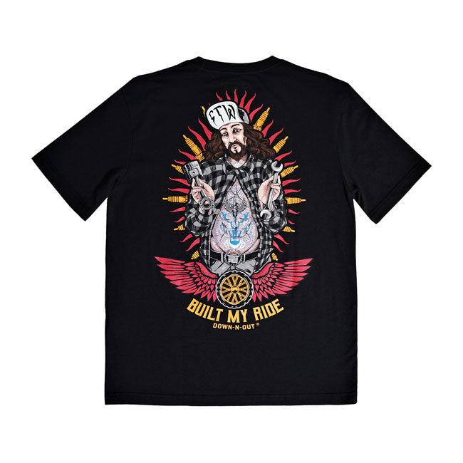 Down N Out Built My Ride T Shirt Black T-Shirt Down N Out
