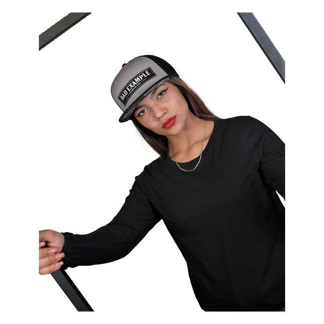 Down N Out Bad Example Snapback Cap Grey/Black Caps Down N Out