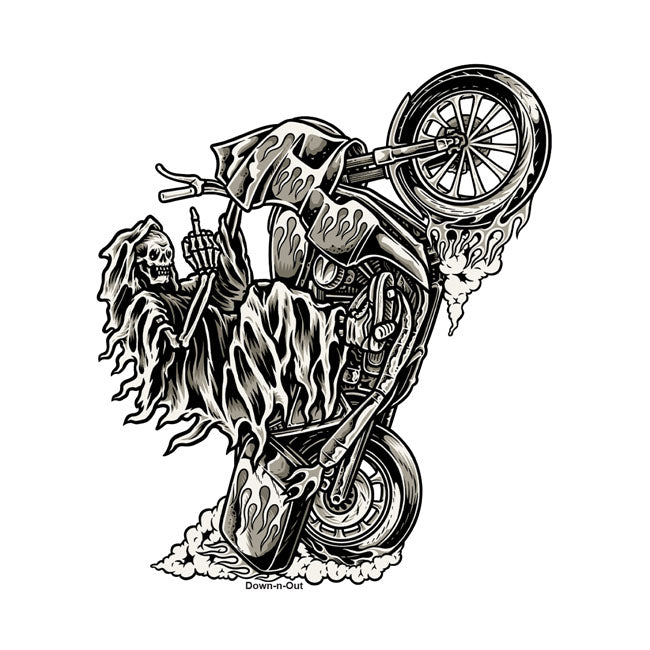 Down N Out Wheely Reaper Sticker Stickers Down N Out