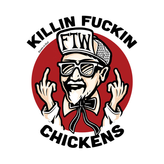 Down N Out Gettin Fried Sticker Stickers Down N Out
