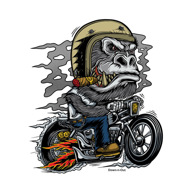 Down N Out Kustom Kulture Gorilla Sticker Stickers Down N Out