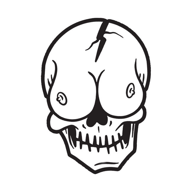 Down N Out Skull Boob Sticker Stickers Down N Out