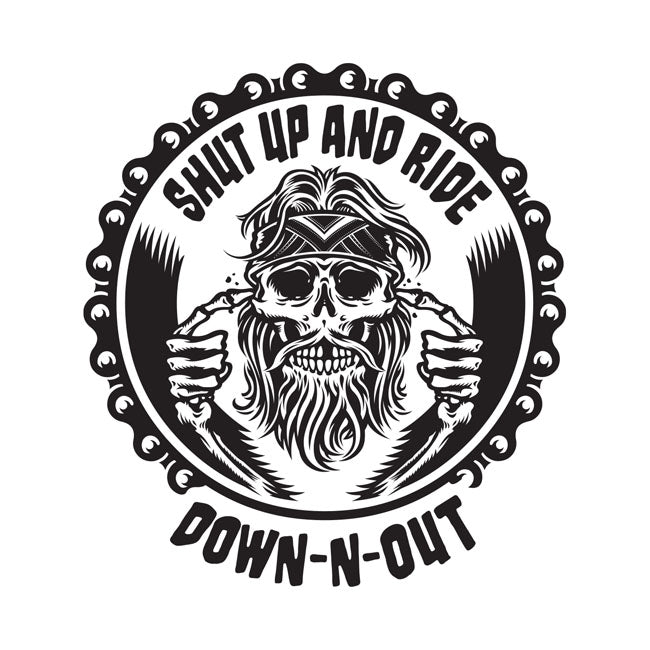 Down N Out Shut Up And Ride Sticker Stickers Down N Out