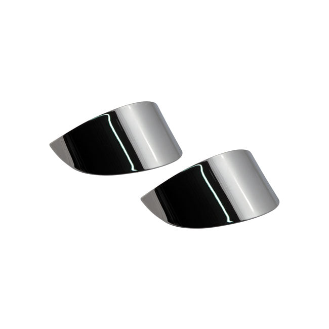 Smooth Turn Signal Visor Set. Chrome Visors Turn Signals Mcs