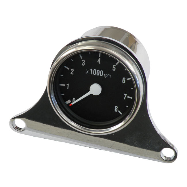 Mini Electronic Tachometer Kit Chrome, 8000 Rpm Tachometers Mcs