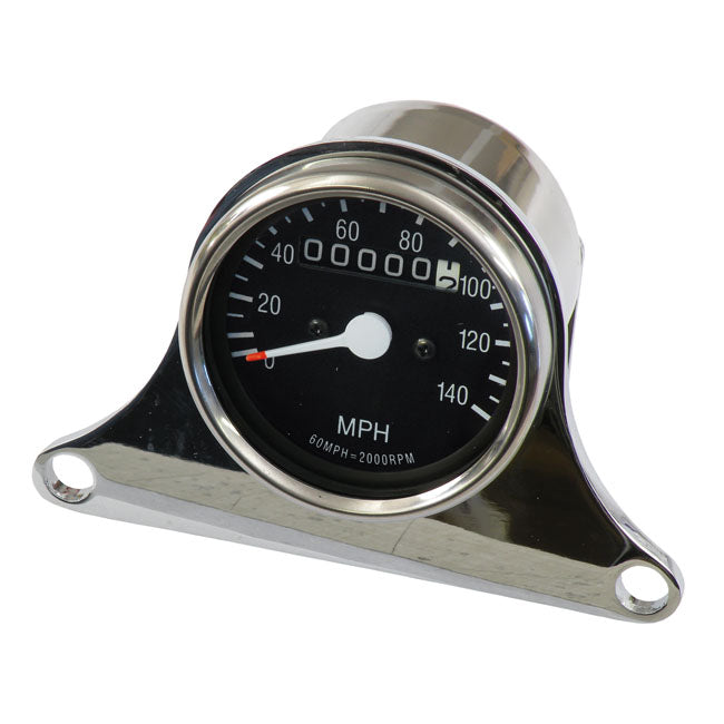 Mini Speedometer Kit Chrome, 2:1 Mph Drive Ratio Speedometers Mcs