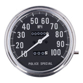 Fl Speedometer, ''Police Face'', Black. 2:1 Mph Speedometers Mcs