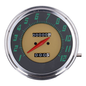 Fl Speedometer, ''48 61 Face'', Green. 2:1 Mph Speedometers Mcs