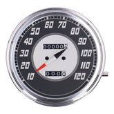 Fl Speedometer, ''46 47 Face'', Silver/Black. 2:1 Mph Speedometers Mcs