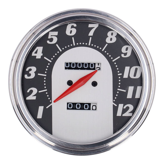 Fl Speedometer, ''62 67 Face'', Black/Silver. 2.24:1 Mph Speedometers Mcs