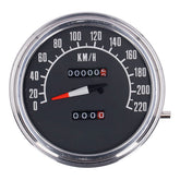Fl Speedometer, ''74 84 Face'', Black. 2:1 Kmh Speedometers Mcs