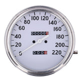 Fl Speedometer, ''36 40 Face'', White. 1:1 Kmh Speedometers Mcs