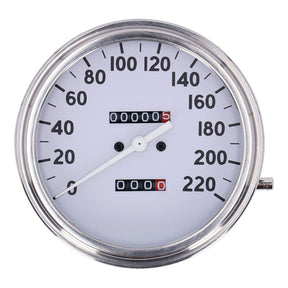 Fl Speedometer, ''36 40 Face'', White. 1:1 Kmh Speedometers Mcs
