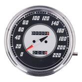 Fl Speedometer, ''46 47 Face'', Silver/Black. 2:1 Kmh Speedometers Mcs