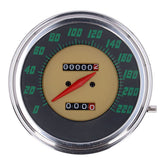 Fl Speedometer, ''48 61 Face'', Green. 2:1 Kmh Speedometers Mcs