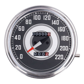 Fl Speedometer, ''41 45 Face'', Silver/Black. 2:1 Kmh Speedometers Mcs