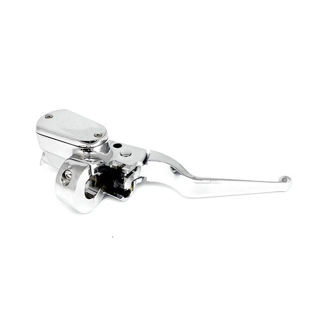 Handlebar Master Cylinder Assembly, 1/2" Bore. Chrome Master Cylinder Brake Front Mcs