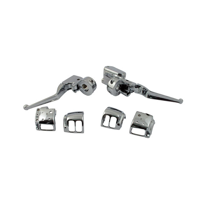 Handlebar Control Kit Chrome 1/2" Bore Handlebar Control Kits Mcs