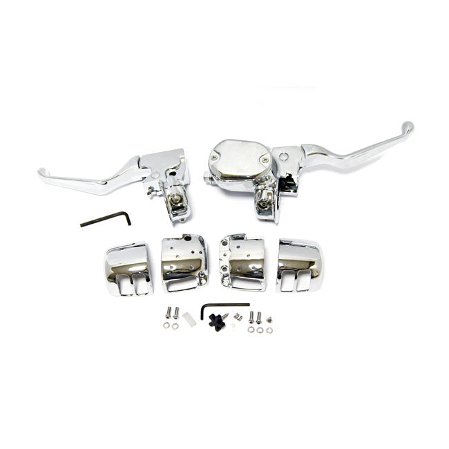 Handlebar Control Kit Chrome 14mm Bore Handlebar Control Kits Mcs