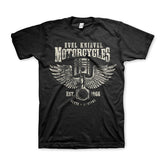 Evel Knievel Motorcycles T-shirt Black T-Shirt Evel Knievel S