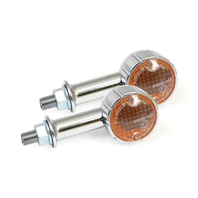 Arizona, Halogen Turn Signals. Chrome. 40mm Stem Turn Signals Mcs