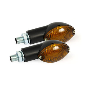 Cateye Mini Turn Signals 20mm Stem, Black With Dark Lens Turn Signals Mcs