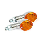 Micro Flash, Halogen Turn Signal. Chrome. Amber Lens Turn Signals Mcs