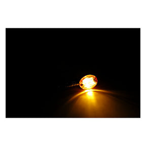 Micro Flash, Halogen Turn Signal. Chrome. Amber Lens Turn Signals Mcs