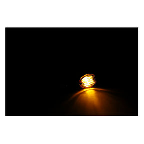 Micro Flash, Halogen Turn Signal. Black. Dark Amber Lens Turn Signals Mcs