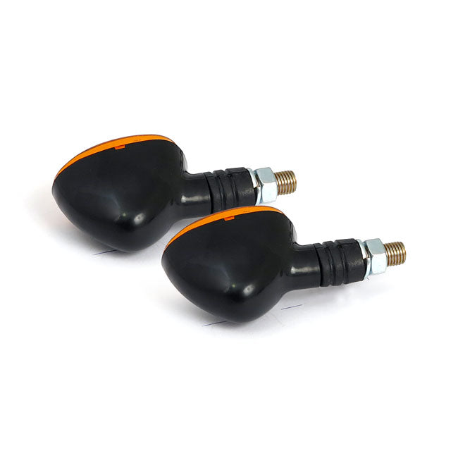 Little Duke, Mini Turn Signals. Black Turn Signals Mcs