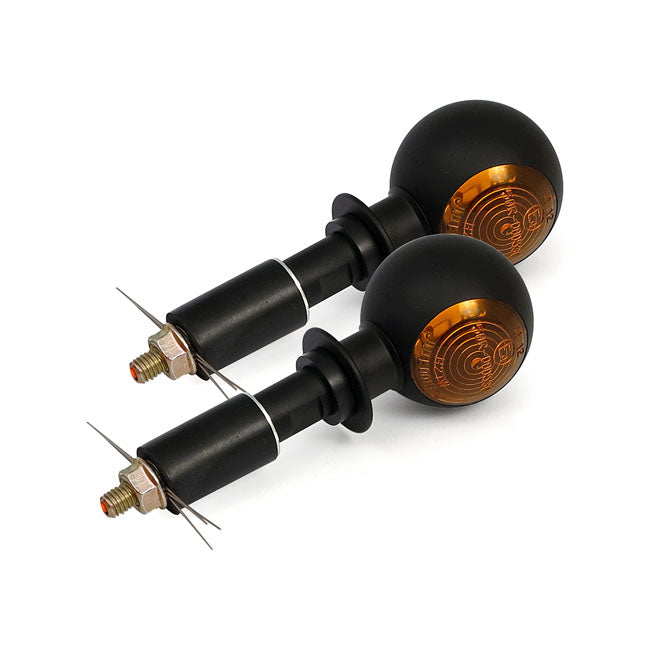 Mini Bulls Eye, In Bar Turn Signals. Black Turn Signals Mcs