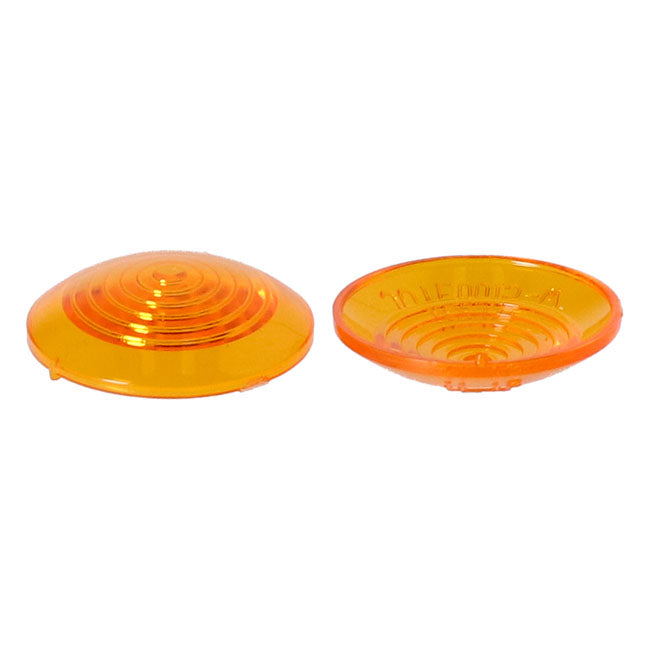 Replacement Lens Mini Bulls Eye Turn Signal. Amber Turn Signals Lenses Mcs