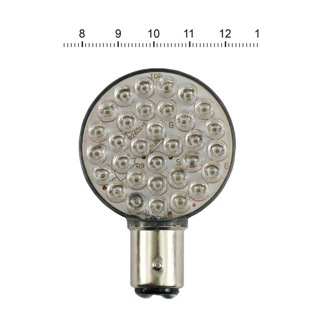 ''Lollipop'' Flat Led Taillight & Turn Signal Bulb. Amber Bulbs Mcs
