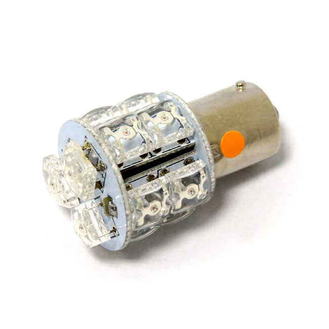 Superflux Led Miniature Bulb. Amber Light, Std Base Bulbs Mcs