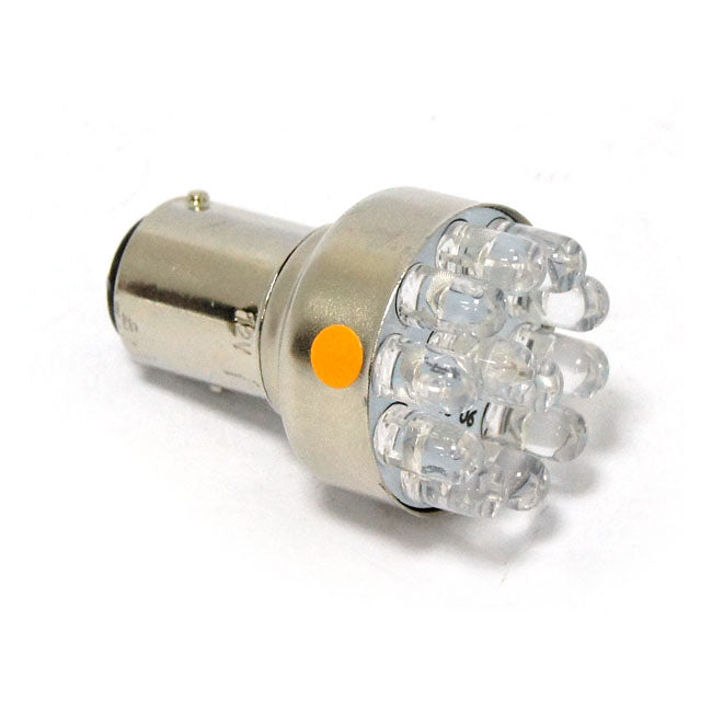Turn Signal Led Bulb, Bay15 D Socket. Amber Light Emitting Bulbs Mcs