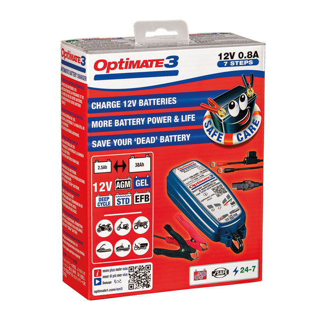 Tecmate Opti Mate 3 12 V Battery Charger Battery Chargers Optimate