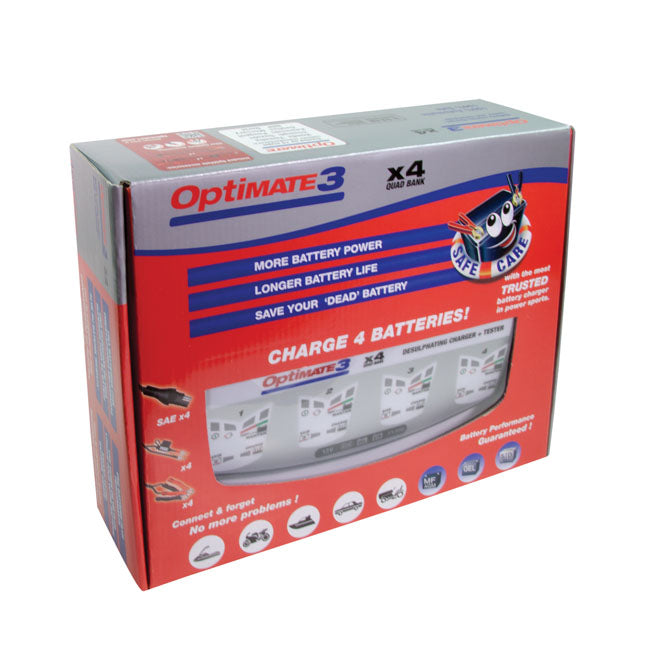 Tecmate Opti Mate, 3 X 4 Bank 12 V Battery Charger Battery Chargers Optimate