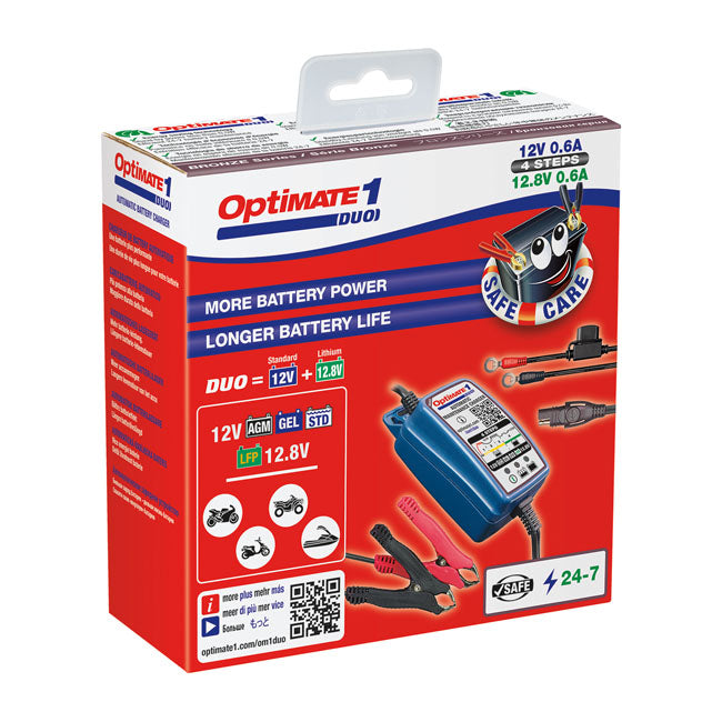 Tecmate Opti Mate 1 Duo 12 V Battery Charger Battery Chargers Optimate