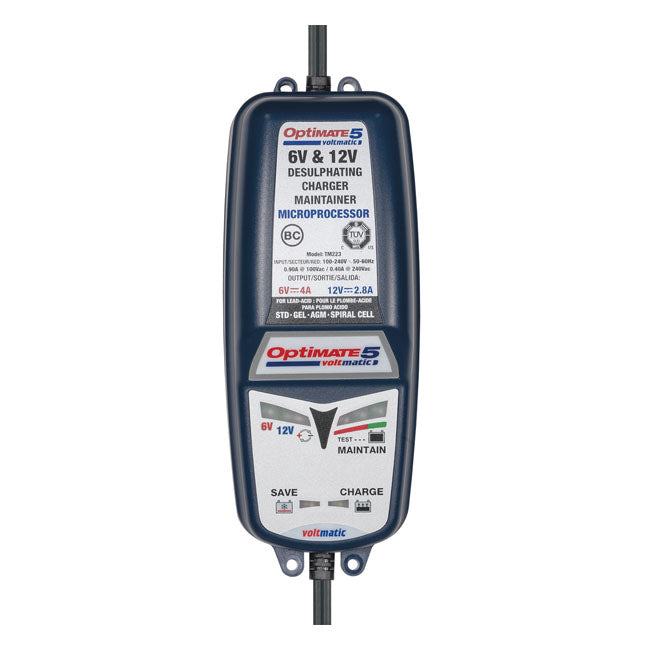 Tecmate Opti Mate 5, Volt Matic 6/12 V Battery Charger Battery Chargers Optimate