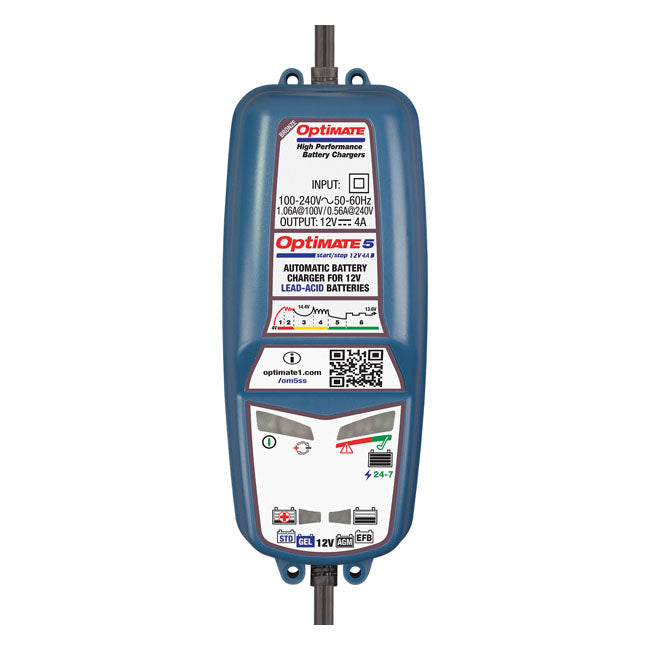 Tecmate Opti Mate 5, 12 V Start Stop & Deep C. Battery Charger Battery Chargers Optimate