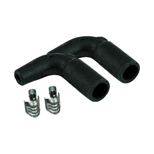 Taylor, Twin Cam Style Coil Boots. Black, 90� Spark Plug Wires Taylor