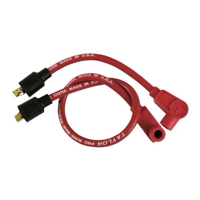 Taylor, 8mm Metallic Core Spark Plug Wire Set. Red Spark Plug Wires Taylor