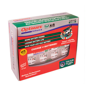 Tecmate Opti Mate, Lithium 4s 0.8 A 4 Bank Battery Chargers Optimate