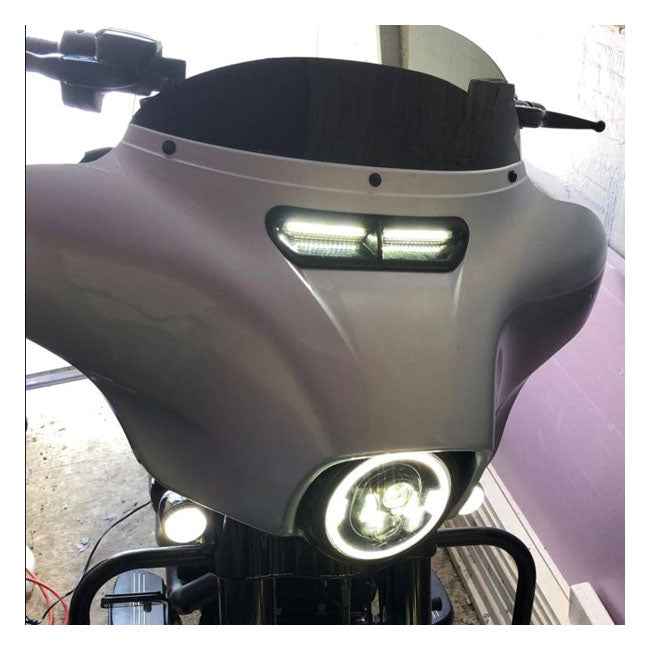 Custom Dynamics, Batwing turn signal vent insert. Black Fairing Accents Custom Dynamics